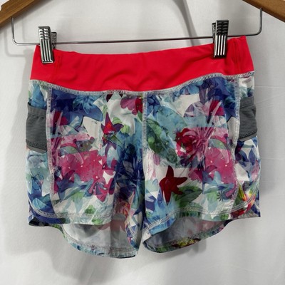 Athleta Girls Floral Printed Shorts Size Medium (8/10) Running Play Performance