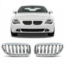 K�hlergrill Single Line komplett verchromt, f�r BMW 6er E63 E64 2003-2010