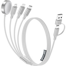 4-in-2 Multi Charging Cable for Apple Watch Charger/iPhone/Galaxy Charger T...