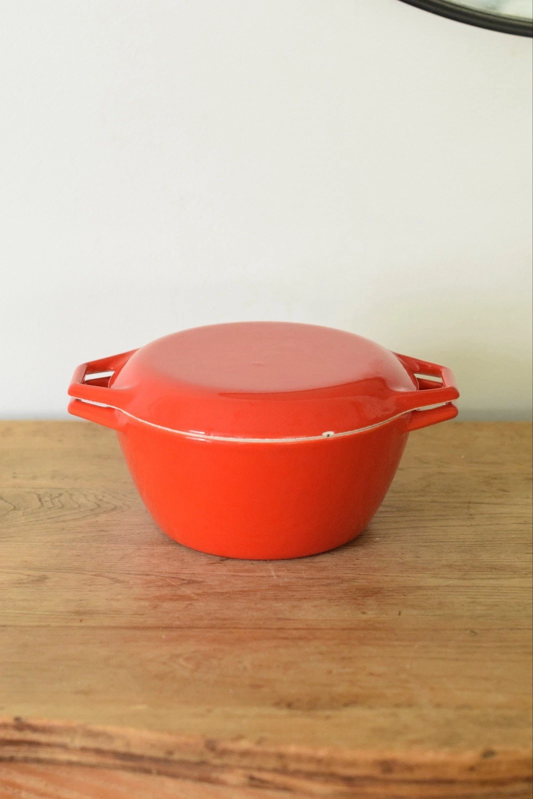 Copco 2 QT D2 Orange Cast Iron Enamel Dutch Oven
