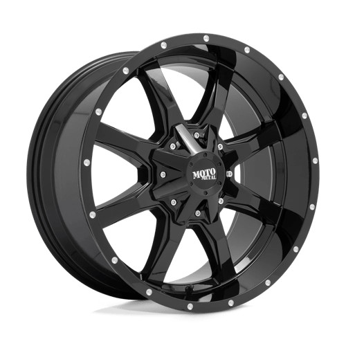 18X10 Moto Metal MO970 5X5.0/5.5 -24MM GLOSS BLACK W/ SPOT MILLED LIP (4)