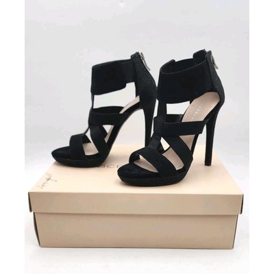 BCBGENERATION Women's Black Strappy Maranda Stiletto Heel Pumps Size 6M Boxed