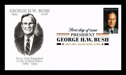US COVER GEORGE H W BUSH 41ST PRESIDENT FIRST DAY ISSUE PANDA CACHET