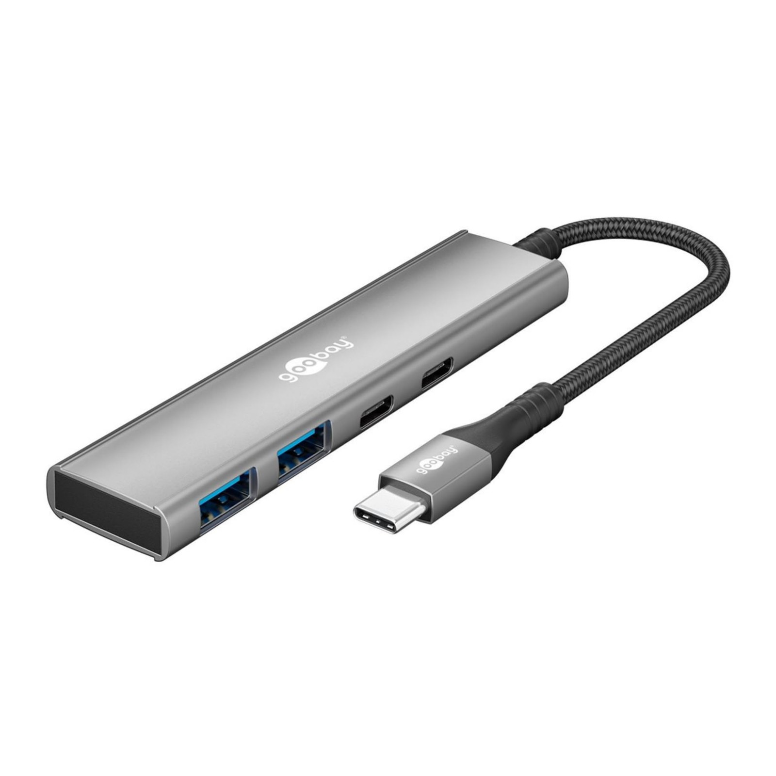 Hub USB-C 4 ports finition aluminium haut de gamme noir