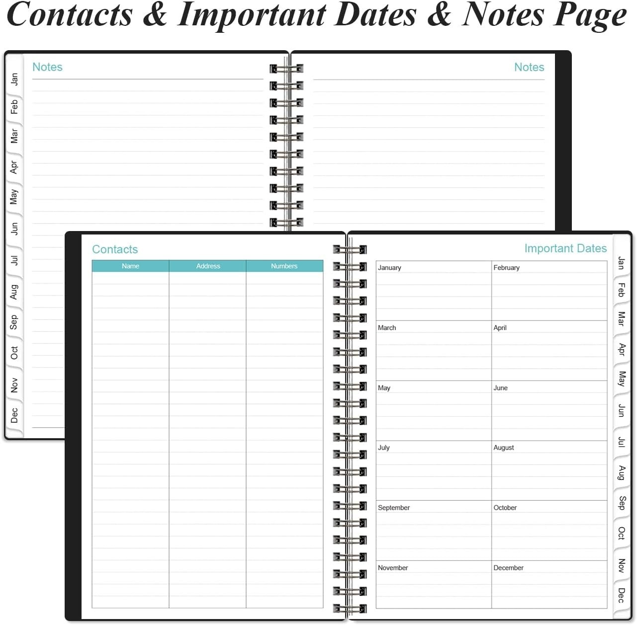 Flexible A5 Planner 2026 - Organized Monthly & Weekly Pages, Perfect for Travel
