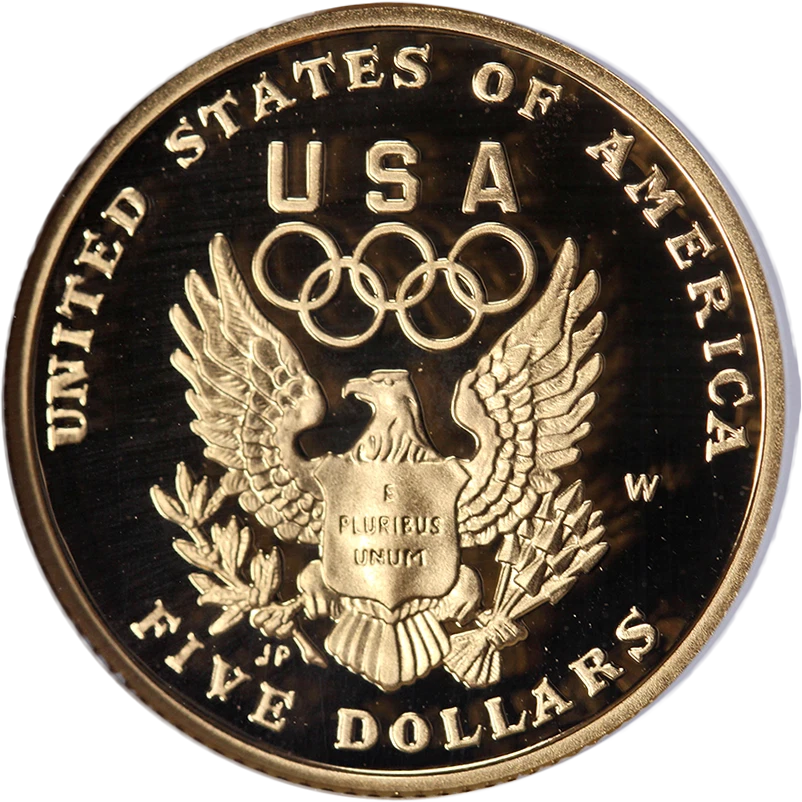 1992-W Olympics Commemorative Gold $5 NGC PF70 Ultra Cameo - STOCK - Image 2 of 4