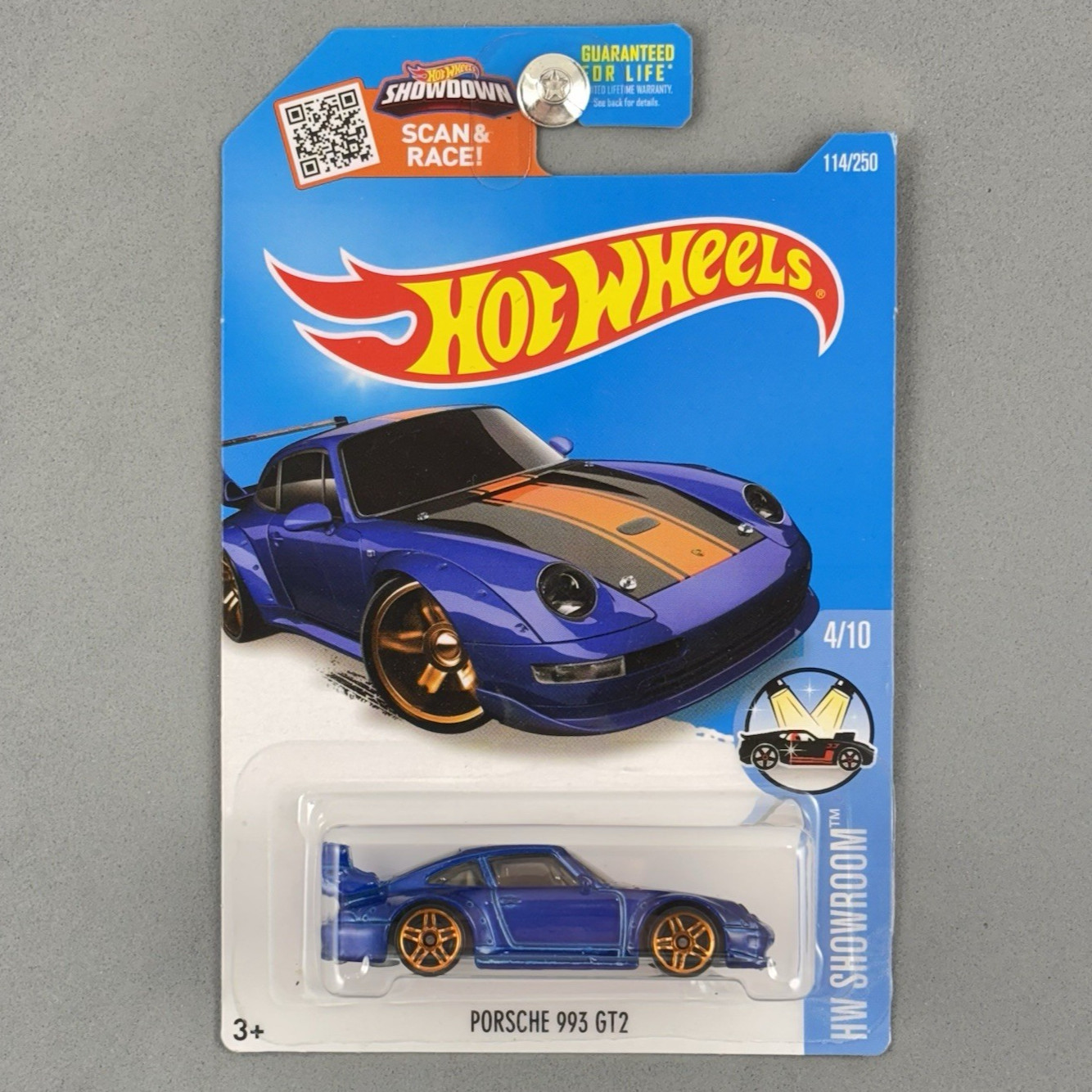 Hot Wheels Porsche 993 GT2 Blue HW Showroom 4/10 114/250