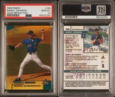 1999 Finest #185 Randy Johnson Gold Refractor /100 PSA 10 Gem Mint POP 5