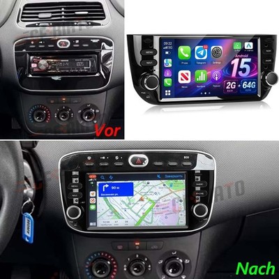 Android 15 Carplay Für Fiat Linea Punto 199 2012-2017 Autoradio GPS RDS BT WIFI