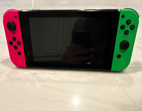 Nintendo Switch Console Tablet w/ Neon Pink & Neon Green Joy-Con Controllers