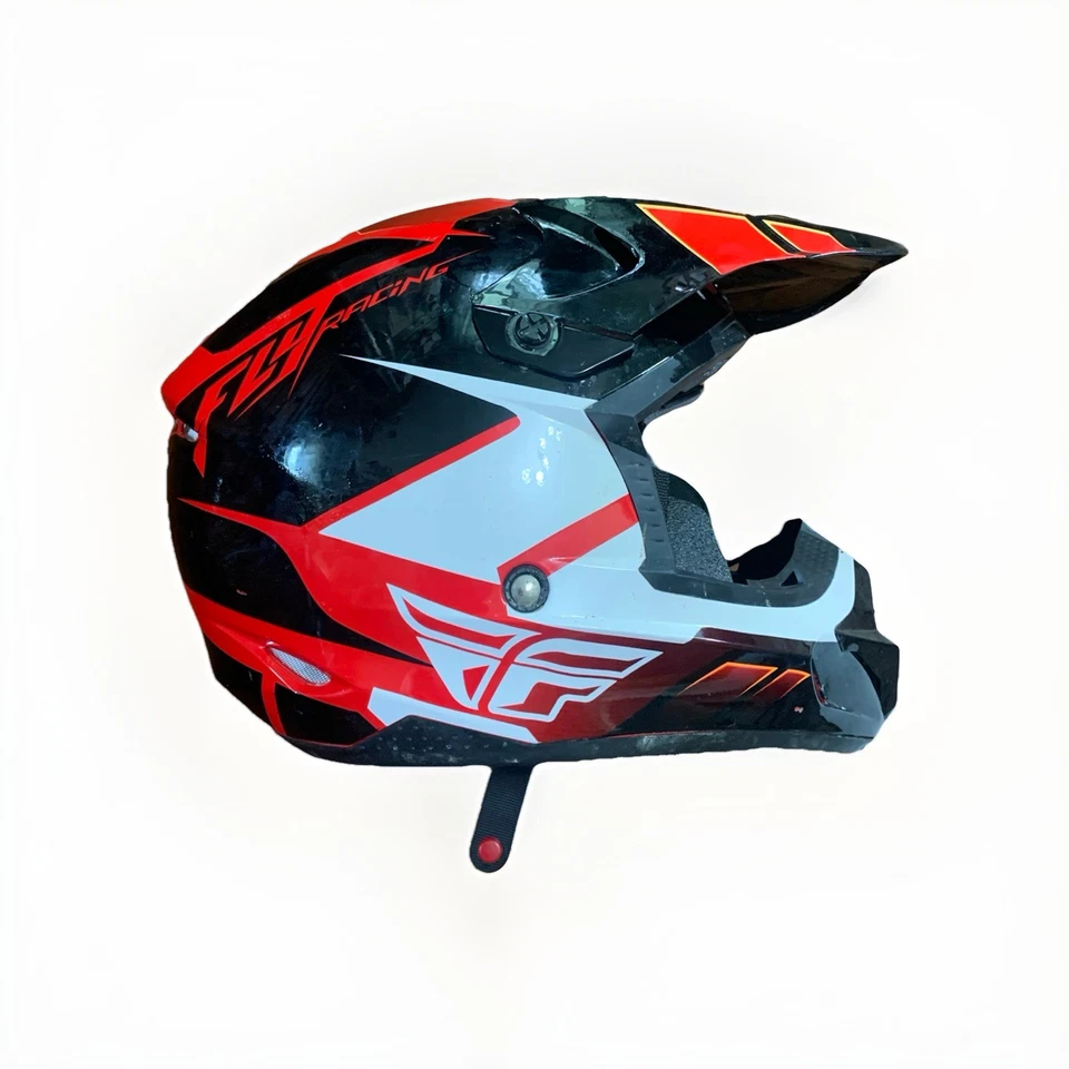 Fly Racing Helmet YS 47-48 Red black White Motocross Dirt bike Used Once - Image 2 of 4