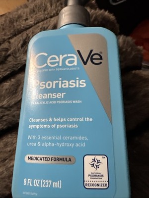 CeraVe Medicated Psoriasis Cleanser for Dry Skin Itch Relief & Latic Acid, 8 oz