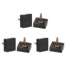 3 Pair Kitten Heel Tips Tap Caps 3mm Pin 16mm Square Heel Caps Black