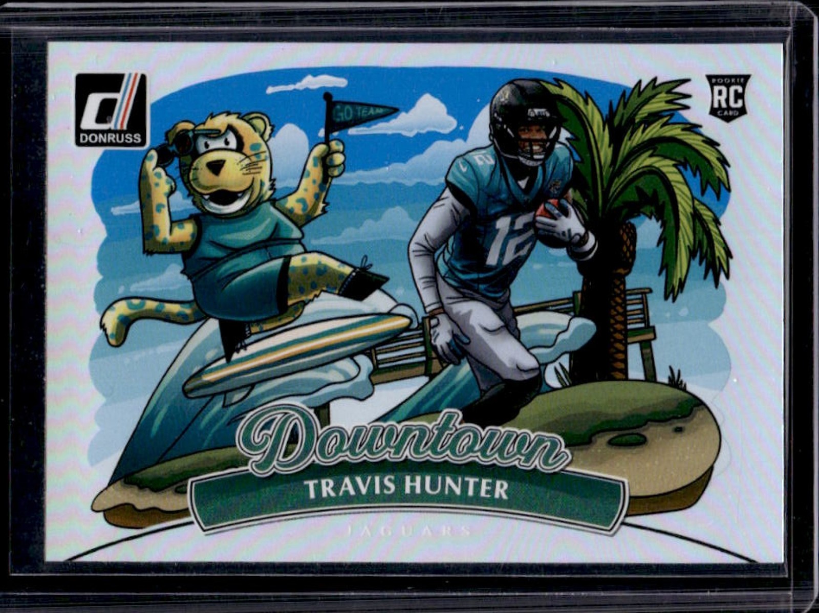2025 Panini Donruss Travis Hunter Downtown! Horizontal SP RC Rookie #13 Jaguars
