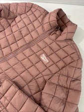 Reebok Puffer Jacket Womens M Pink Quilted Winter Coat Outdoor Athleisure