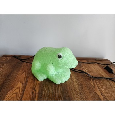 Green Mr Frog Lamp Light Melted Popcorn plastic Nightlight y2k