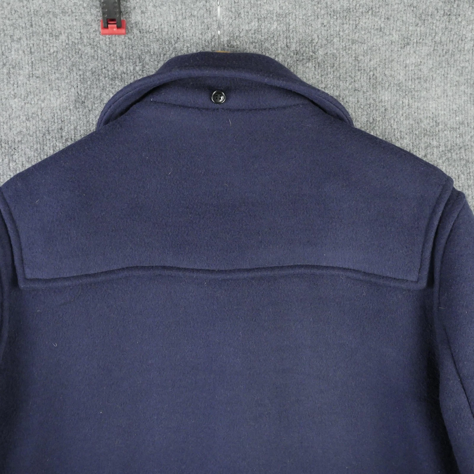 Gloverall Coat Mens 42 Blue Wool Original Duffle Toggle Plaid Lined England - product detail image 8