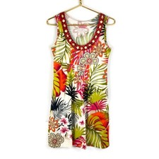 Joyous & Free Tropical Floral Print Sleeveless Mini Dress Women's Size S