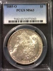 1885-O $1 Morgan Silver Dollar PCGS MS63 nice coins