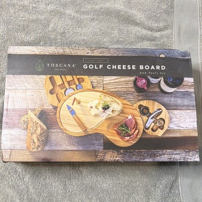 Toscana Sand Trap Golf Cheese Board Large Magnetic Bamboo Novelty Brown