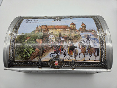 Lebkuchenfabrik E. Otto Schmidt Nürnberg Blechdose'' Burg Von Süden '' Nostalgie