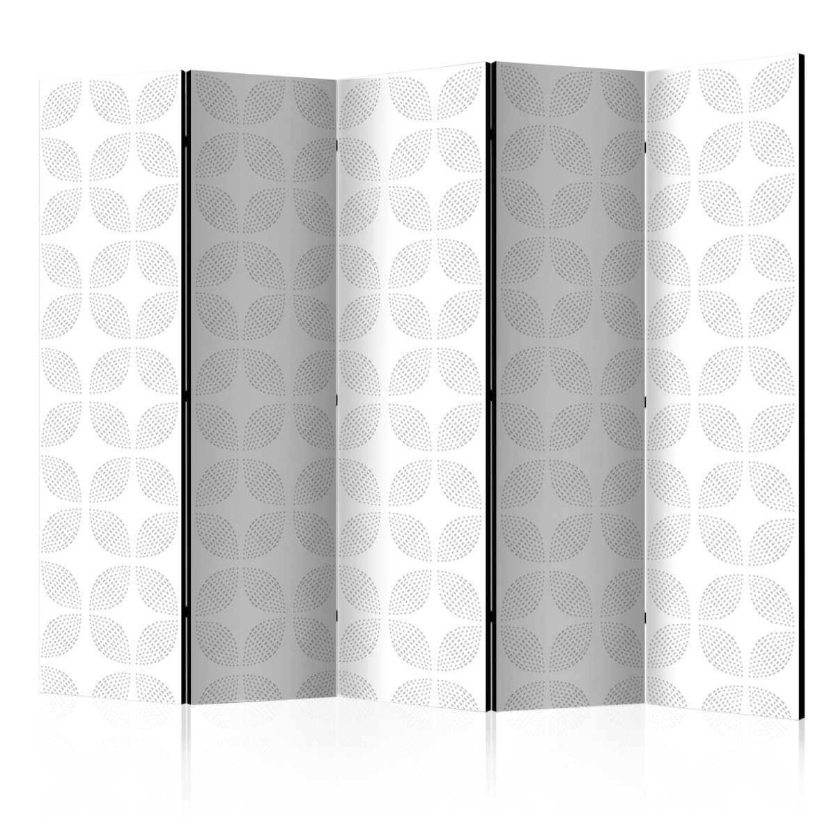 Paravent 5 volets Symmetrical Shapes 172x225cm en bois noir