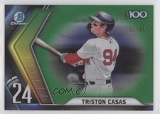 2022 Bowman Chrome Scouts Top 100 Green Refractor 2/99 Triston Casas #BTP-24 uk2