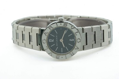 Bulgari Bvlgari BB23SS BB 23 SS 23mm Lady Black Dial Quartz 11918U