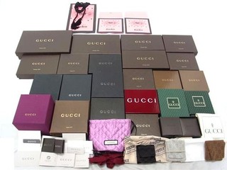 Gucci Empty Gift Boxes Dust Bag Paper Bag Set Bundle Lot 34pcs Auth DB5087