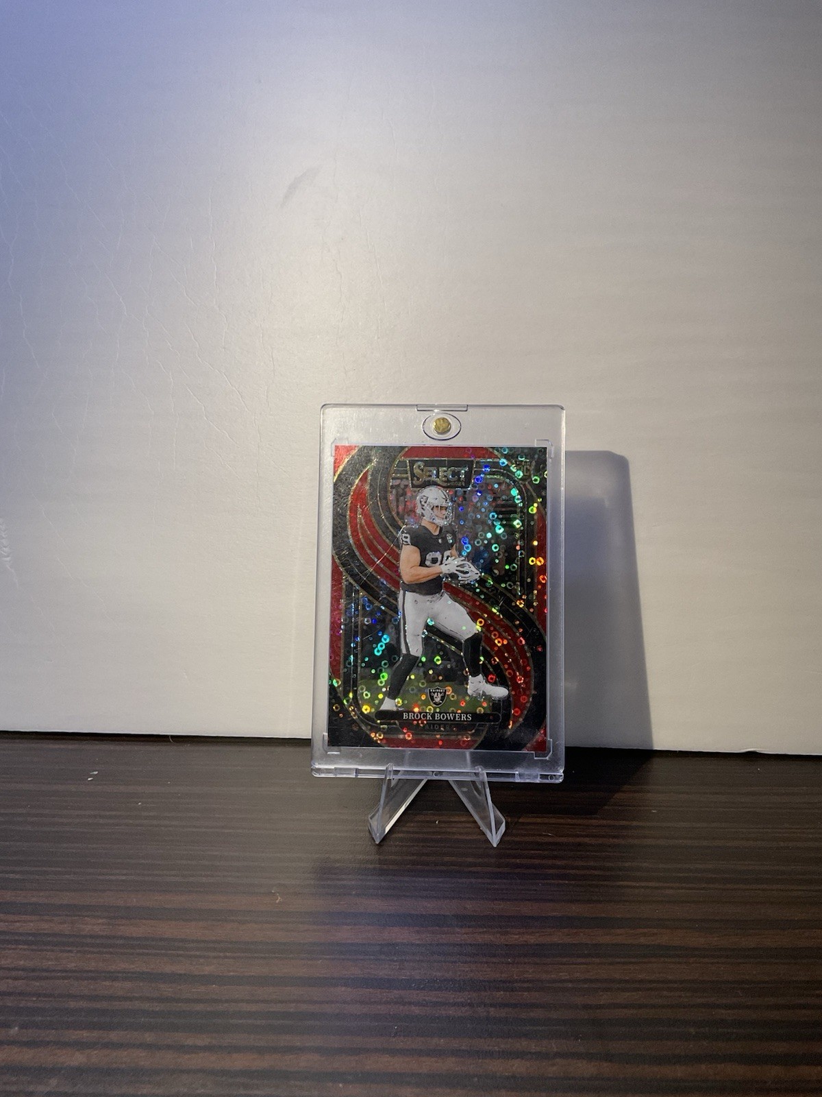 2024 Panini Select - Premier Level Brock Bowers #118 Red Disco Prizm /49 (RC)