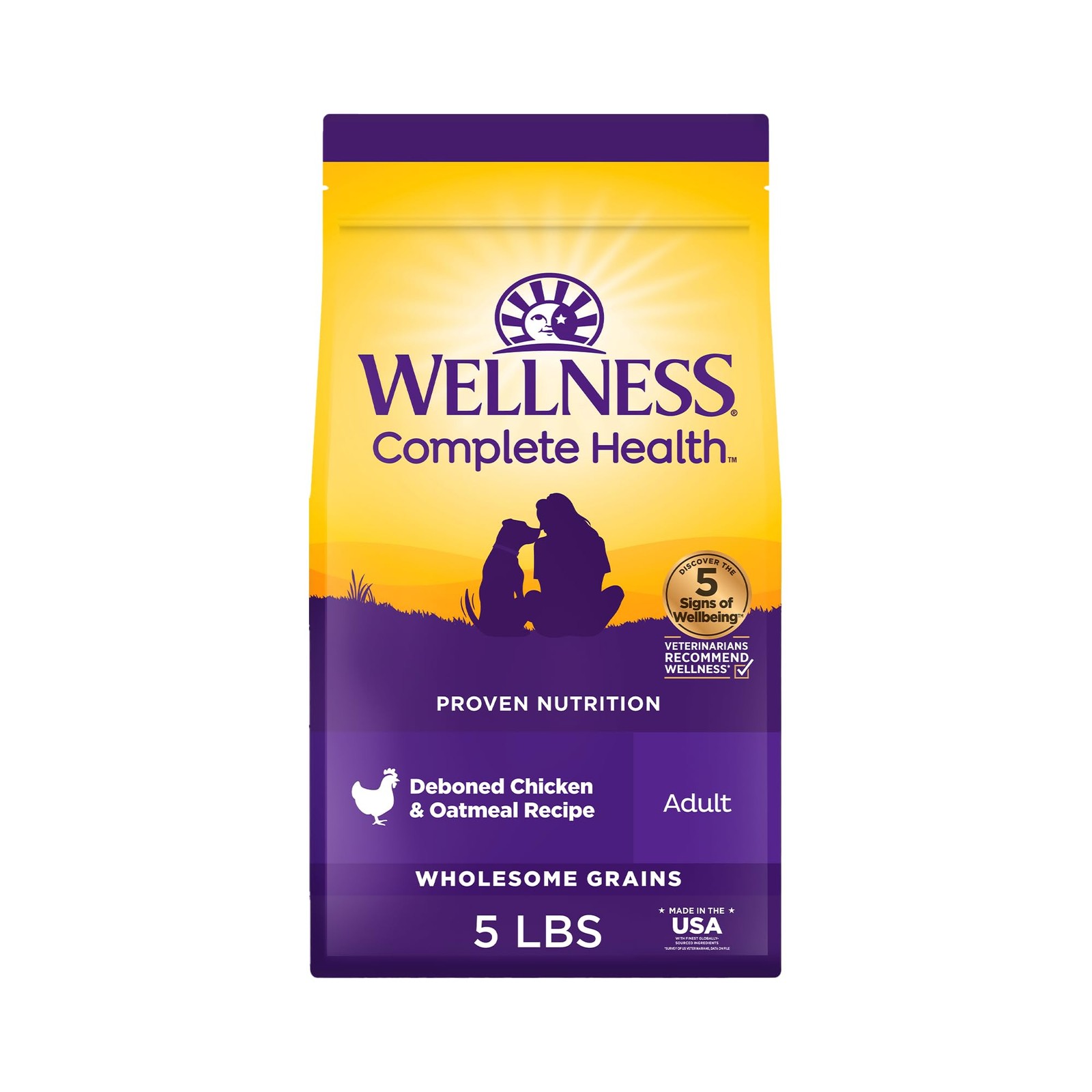 Complete Health Dry Dog Food, Wholesome Grains, Natural, Chicken & Oatmeal, (...