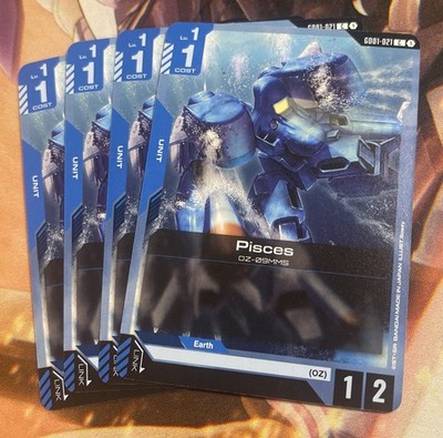 Gundam Card Game Pisces GD01-021 C Playset Of 4 Newtype Rising 
