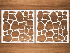 2 Pcs Sharp Stencils for Painting on Wood Wall Floor Tile Canvas, Reusable Pl