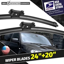 Brand new Front Windshield Wiper Blades Size 24"20", 2 Year Warranty (Pack of 2)