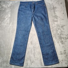 VTG Wrangler Jeans Men 36x32 Fit 34x33 Blue 925 DEN Rodeo Made in USA Dark Wash