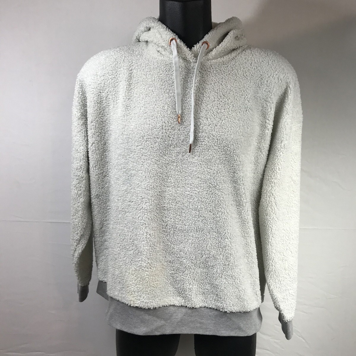 soft Sherpa Xersion Womens Hoodie Grey Large