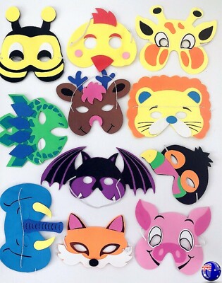 1X Kids Adult Insect Animal Party EVA Eye School Perform Costume Face Mask prop