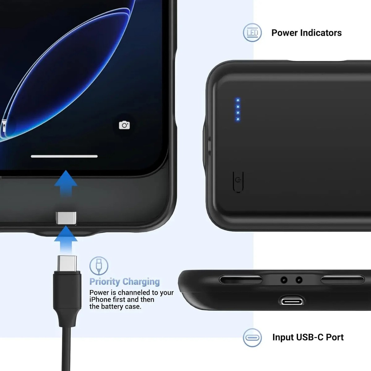 Battery Case for iPhone 14, Full Encircle 7000mAh Ultra