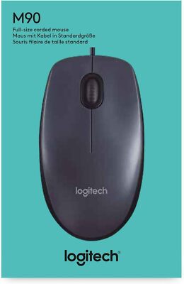 Logitech M90 USB Kabelmaus Standardmaus 1000 DPI 3 Tasten