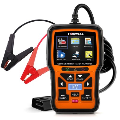 FOXWELL NT301 Plus Auto Batterie Tester 12v 2in1 Obd2 Code Leser Kfz Scanner 