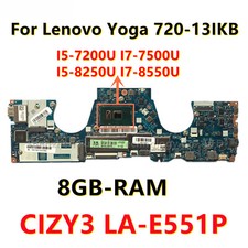 Motherboard For Lenovo Yoga 720-13IKB CIZY3 LA-E551P With i5/i7 CPU 8GB-RAM