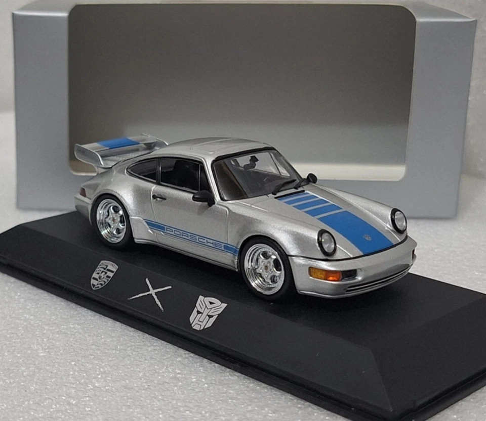 Porsche 911 (964) Carrera RS 3.8 Transformers Mirage Silver 1:43 Spark (8) - Image 3 of 4