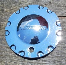 NS Racing custom wheel center cap, chrome, part # C-093-1, S1050-NS17 02 cracked