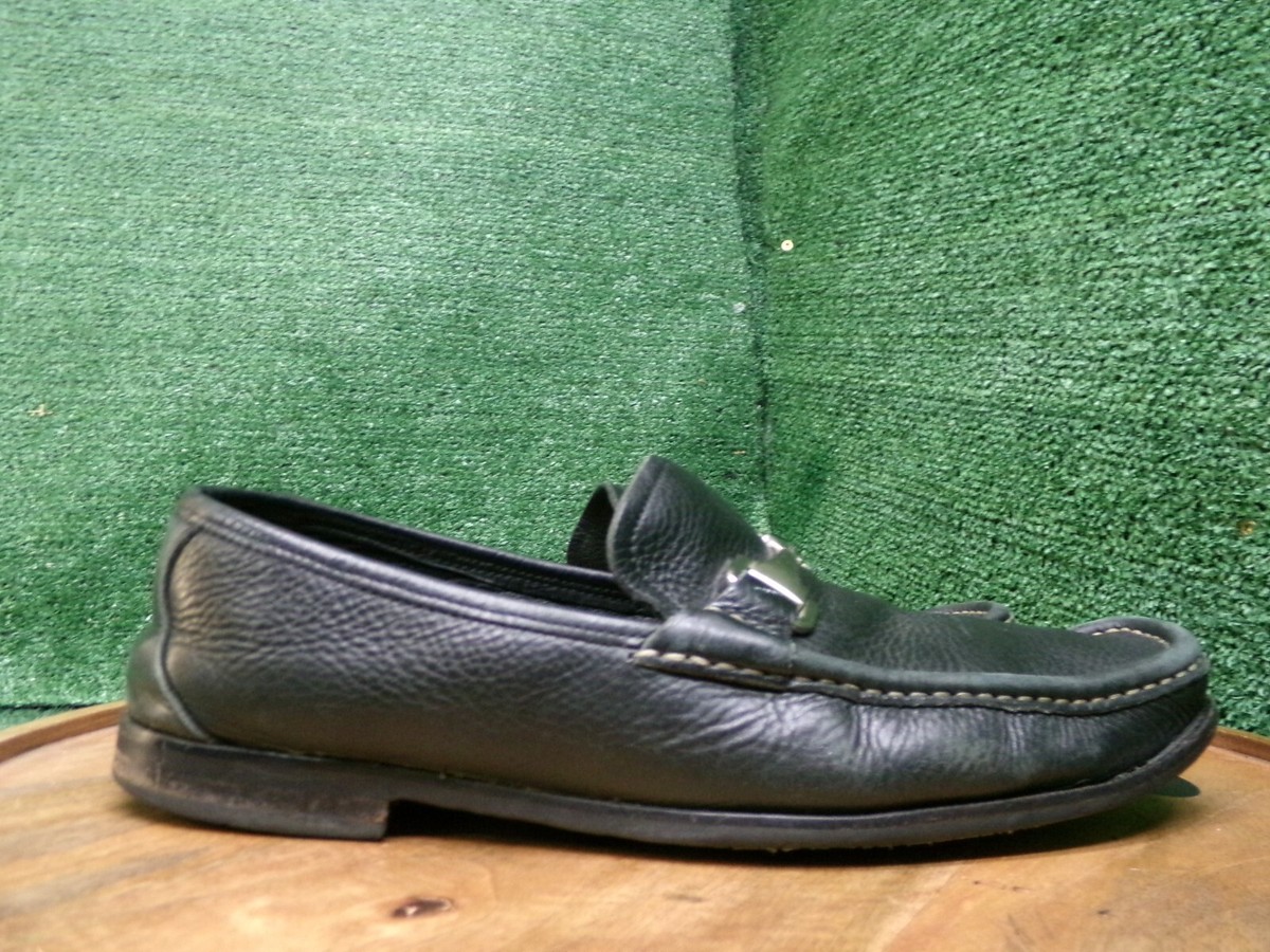 Allen Edmonds Firenze Mens Leather Horsebit Slip On Dress Loafers Size 11 Black Allen Edmonds Mens Firenze Black Pebbled Leather Horsebit  main image 3