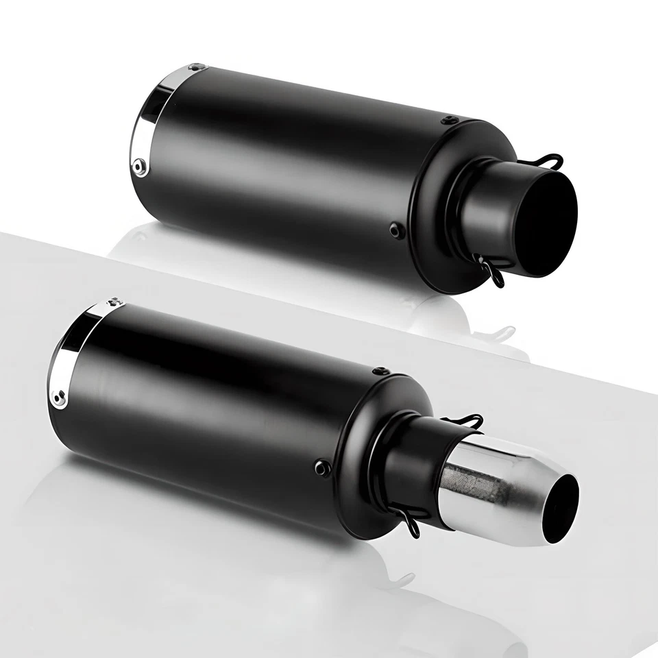 Universal Motorcycle Exhaust Muffler Pipe Slip On For YZF R6 R1 GSXR 750 CBR600 Foto 2 de 4