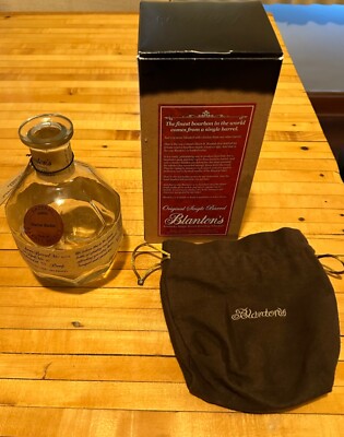 Blantons  Single Barrel Bourbon Whiskey Empty 750 ml Bottle W/ bag&box