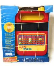 Basic Fun Speak & Spell Handheld Electronic Educational Game, Red/Yellow, For 7+