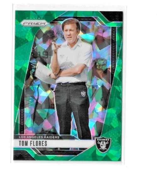 Tom Flores 2024 Panini Prizm Green Ice Prizm Refractor #156