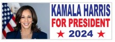 Kamala Harris For President 2024 Bumper Sticker B44