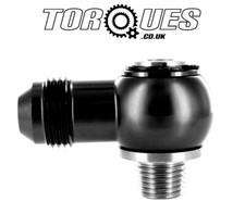 AN-8 (8AN) Banjo Adapter To 1/4" NPT Stainless Steel Banjo Bolt Assembly BLACK